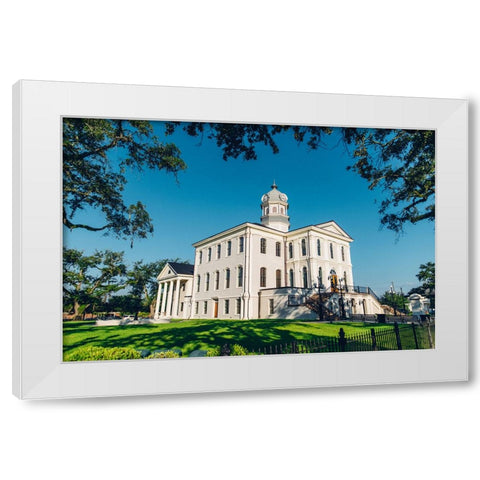 Courthouse White Modern Wood Framed Art Print by Malone, Will