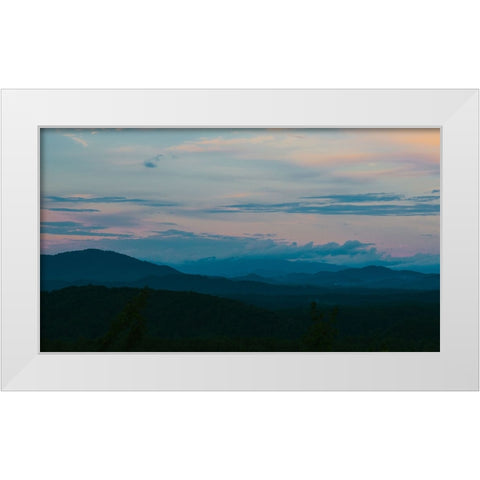 Smokey Morning White Modern Wood Framed Art Print by Malone, Will