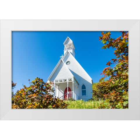 White Church White Modern Wood Framed Art Print by Malone, Will