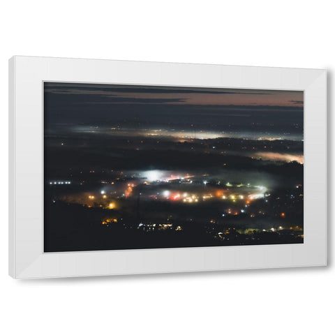 Chatt at Night 2 White Modern Wood Framed Art Print by Malone, Will