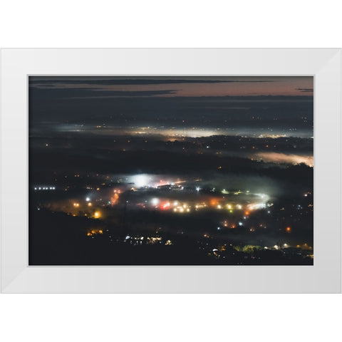 Chatt at Night 2 White Modern Wood Framed Art Print by Malone, Will
