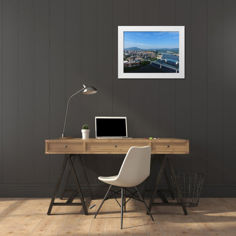 Chattanooga Aerial White Modern Wood Framed Art Print by Malone, Will