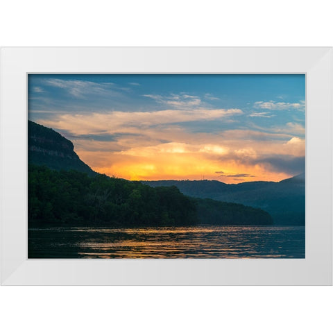 Fire in the Sky 4 White Modern Wood Framed Art Print by Malone, Will