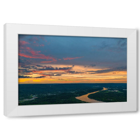 Point Park View White Modern Wood Framed Art Print by Malone, Will