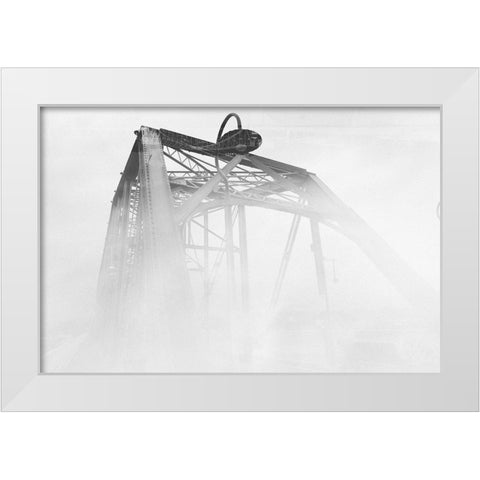 Walnut Fog White Modern Wood Framed Art Print by Malone, Will