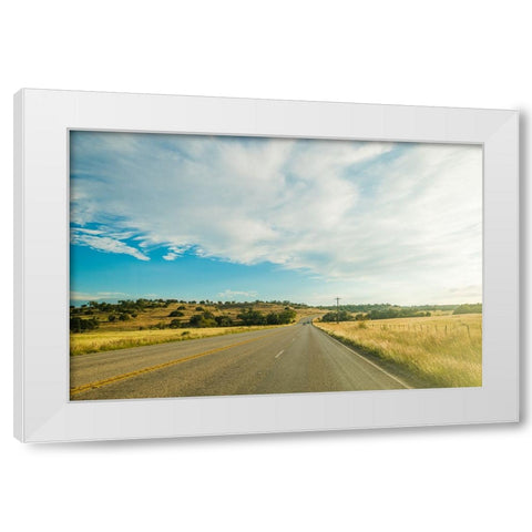 Hill Country  White Modern Wood Framed Art Print by Malone, Will