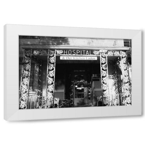 Hospital is Closed White Modern Wood Framed Art Print by Malone, Will