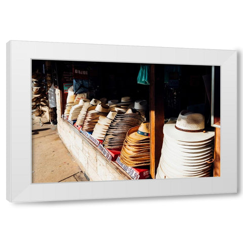 Hat Shop 2 White Modern Wood Framed Art Print by Malone, Will