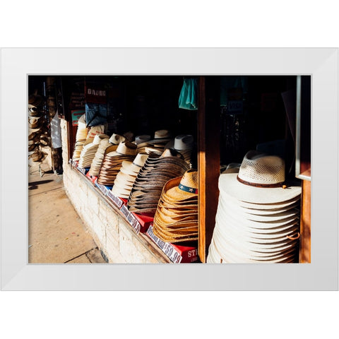 Hat Shop 2 White Modern Wood Framed Art Print by Malone, Will