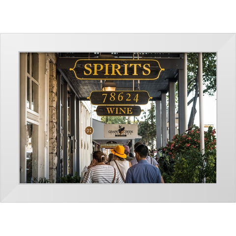 Woman in the Yellow Hat White Modern Wood Framed Art Print by Malone, Will