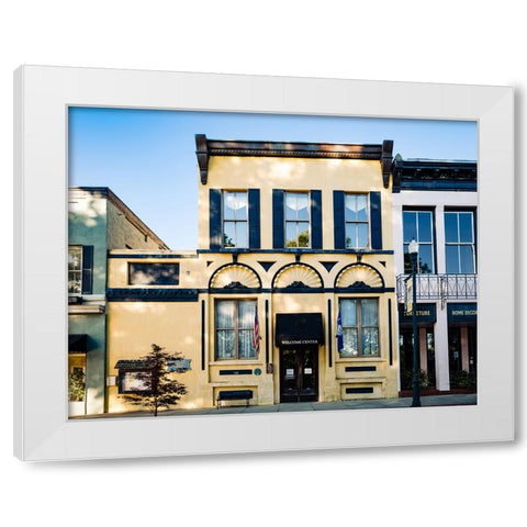 Old Bank White Modern Wood Framed Art Print by Malone, Will