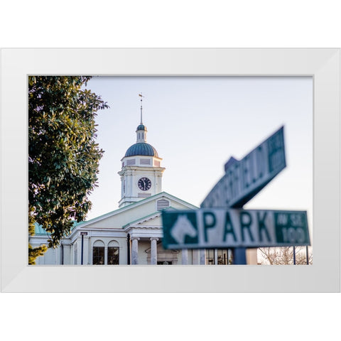 Park Street White Modern Wood Framed Art Print by Malone, Will