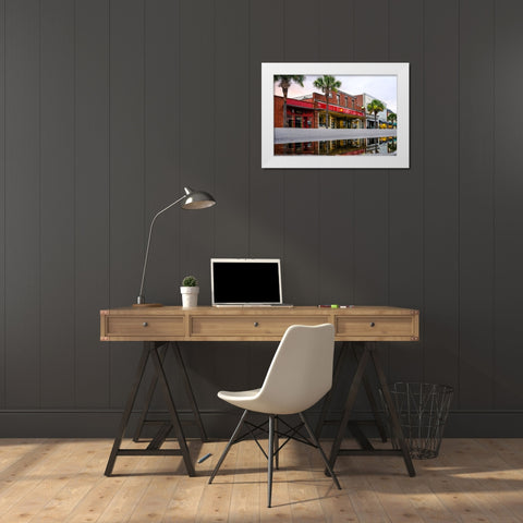 Downtown Beaufort Morning White Modern Wood Framed Art Print by Malone, Will