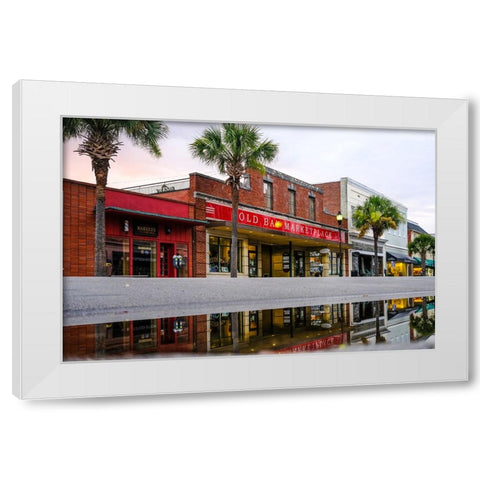 Downtown Beaufort Morning White Modern Wood Framed Art Print by Malone, Will