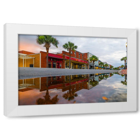 Downtown Beaufort Morning 2 White Modern Wood Framed Art Print by Malone, Will