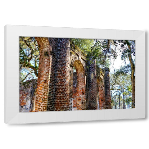 Old Sheldon 1 White Modern Wood Framed Art Print by Malone, Will