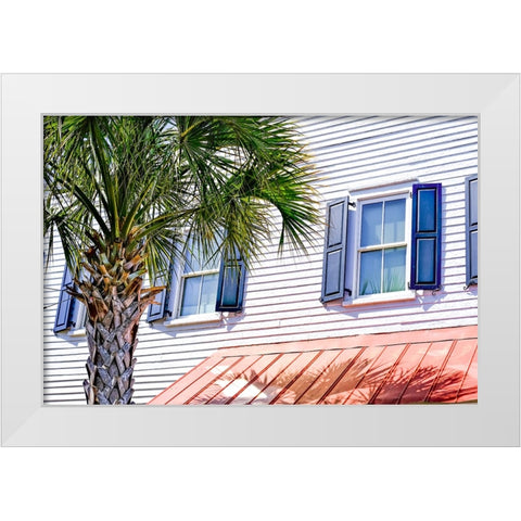 Rooftop White Modern Wood Framed Art Print by Malone, Will