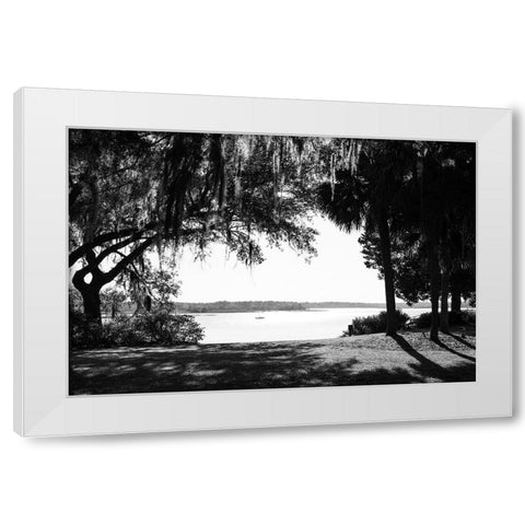 Bluffton Scene  White Modern Wood Framed Art Print by Malone, Will