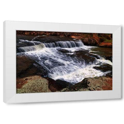 Falls Park Rush White Modern Wood Framed Art Print by Malone, Will