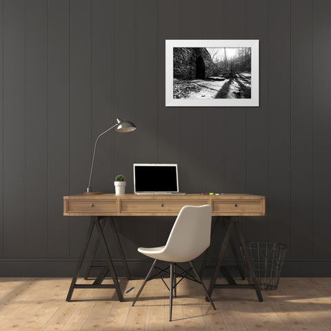 Poinsett Bridge 8 White Modern Wood Framed Art Print by Malone, Will