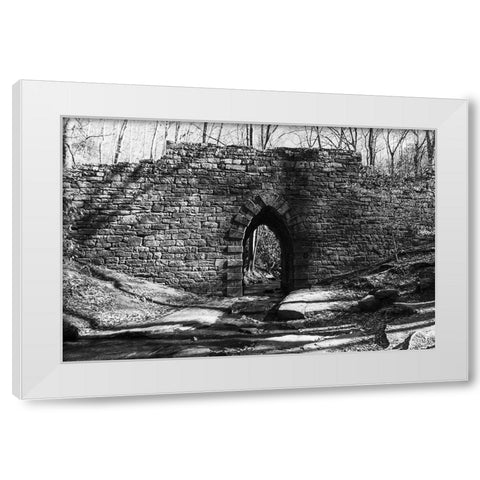 Poinsett Bridge 7 BW White Modern Wood Framed Art Print by Malone, Will
