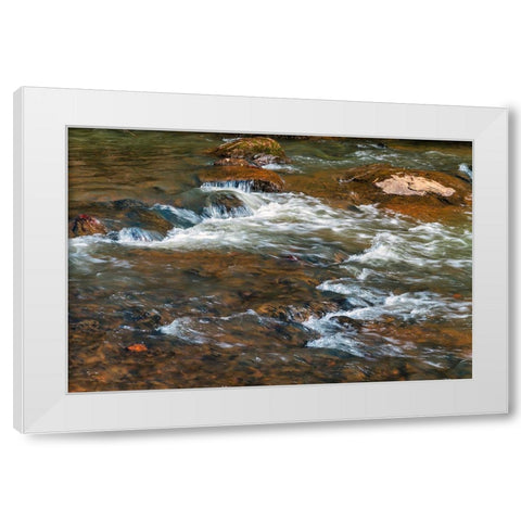 Winter Flow White Modern Wood Framed Art Print by Malone, Will
