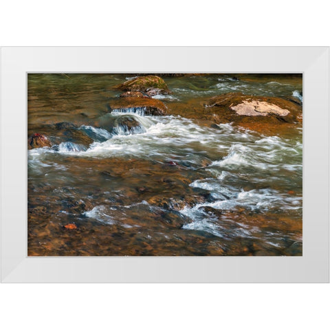 Winter Flow White Modern Wood Framed Art Print by Malone, Will