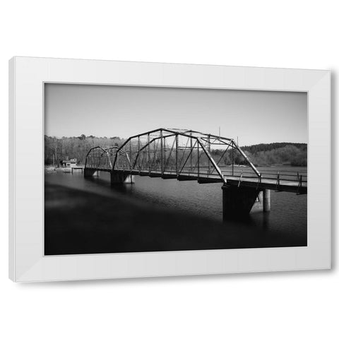 Savannah Bridge White Modern Wood Framed Art Print by Malone, Will