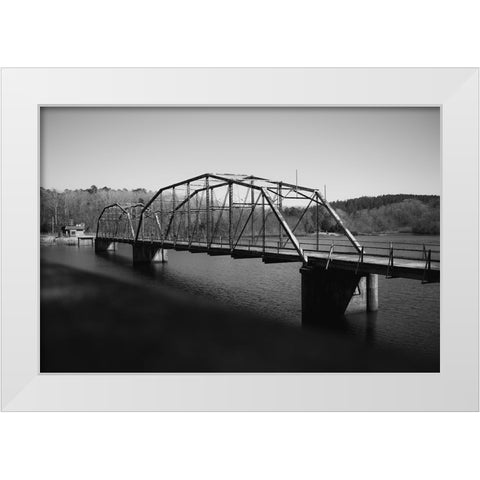 Savannah Bridge White Modern Wood Framed Art Print by Malone, Will