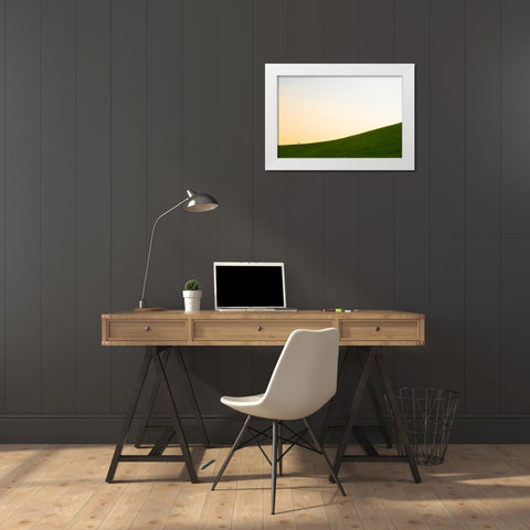 A Long Way White Modern Wood Framed Art Print by Malone, Will