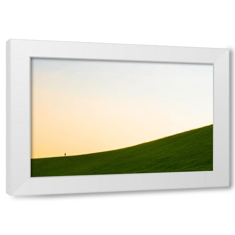 A Long Way White Modern Wood Framed Art Print by Malone, Will