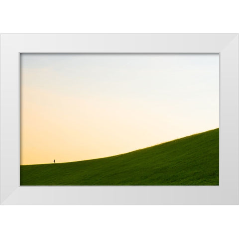 A Long Way White Modern Wood Framed Art Print by Malone, Will