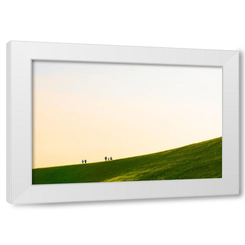 A Long Way 3 White Modern Wood Framed Art Print by Malone, Will