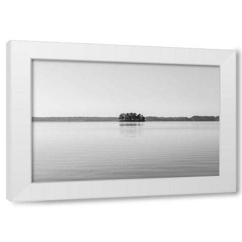 Floating Island White Modern Wood Framed Art Print by Malone, Will