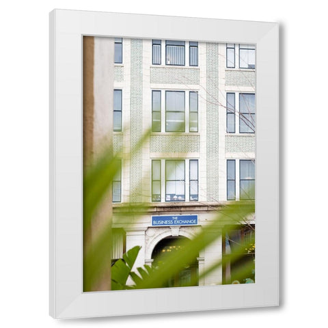 Business Exchage 5 White Modern Wood Framed Art Print by Malone, Will