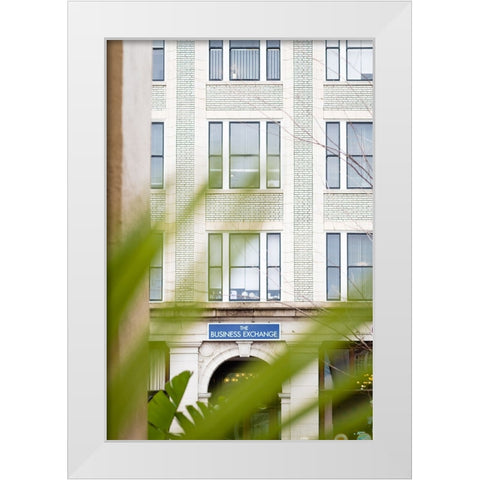 Business Exchage 5 White Modern Wood Framed Art Print by Malone, Will