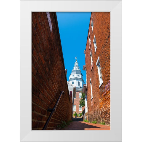Capital Alley Vertical White Modern Wood Framed Art Print by Malone, Will