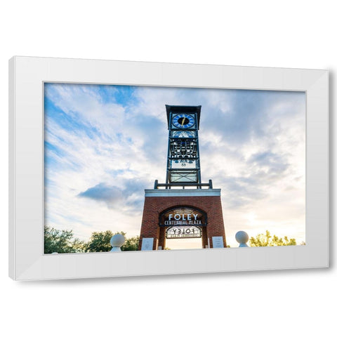 Centennial Plaza White Modern Wood Framed Art Print by Malone, Will