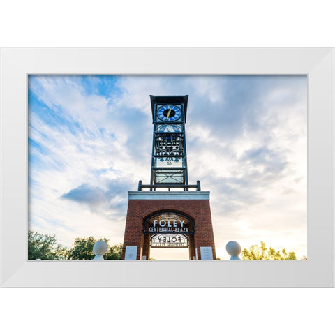 Centennial Plaza White Modern Wood Framed Art Print by Malone, Will