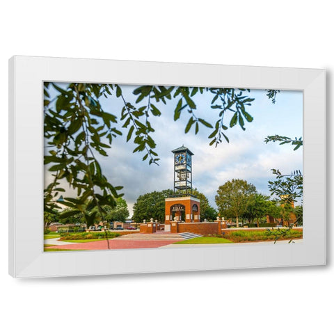 Centennial Plaza 4 White Modern Wood Framed Art Print by Malone, Will