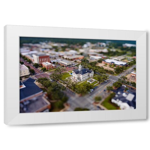 Courthouse 8 White Modern Wood Framed Art Print by Malone, Will
