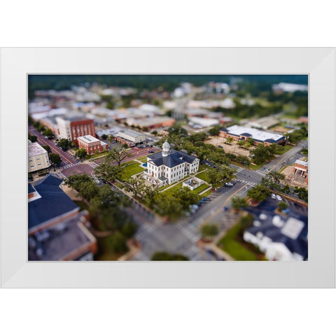 Courthouse 8 White Modern Wood Framed Art Print by Malone, Will