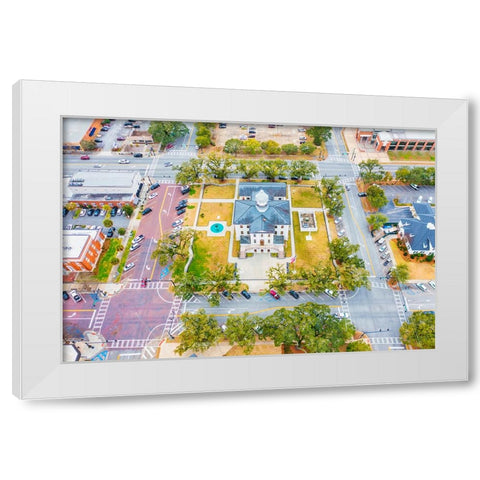 Courthouse 9 White Modern Wood Framed Art Print by Malone, Will