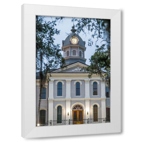Courthouse Morning 2 White Modern Wood Framed Art Print by Malone, Will