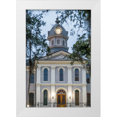 Courthouse Morning 2 White Modern Wood Framed Art Print by Malone, Will