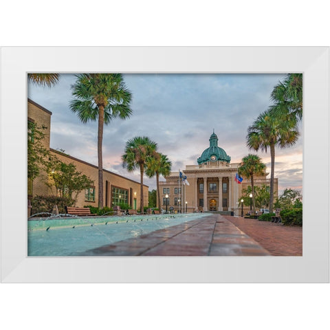 Courthouse 2 White Modern Wood Framed Art Print by Malone, Will