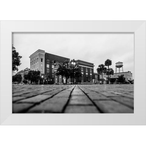 Downtown Thomasville White Modern Wood Framed Art Print by Malone, Will