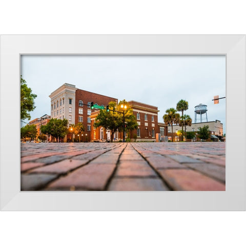 Downtown Tville Color White Modern Wood Framed Art Print by Malone, Will