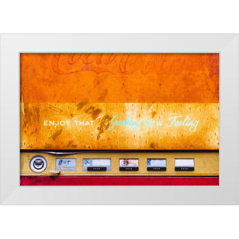 Enjoy that new feeling White Modern Wood Framed Art Print by Malone, Will
