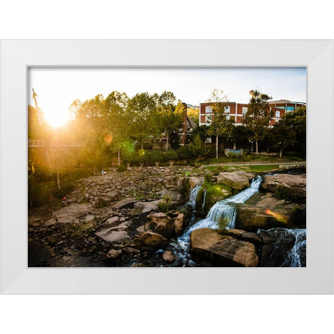 Falls Park 2 24x16 White Modern Wood Framed Art Print by Malone, Will